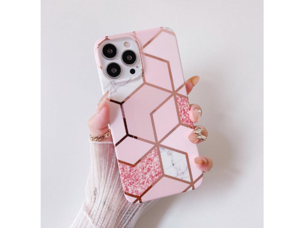 Ochranný kryt pro iPhone 13 Pro MAX - Geometric Pink