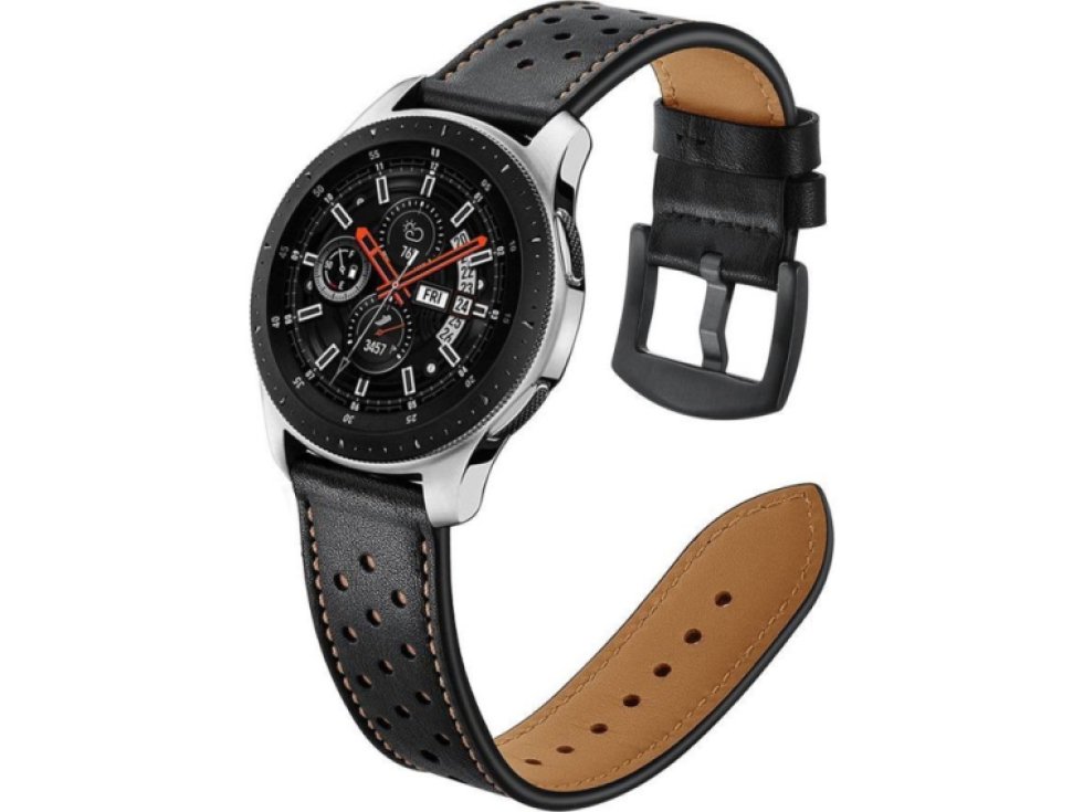 Řemínek pro Samsung Galaxy Watch 41mm - Tech-Protect, Leather Black