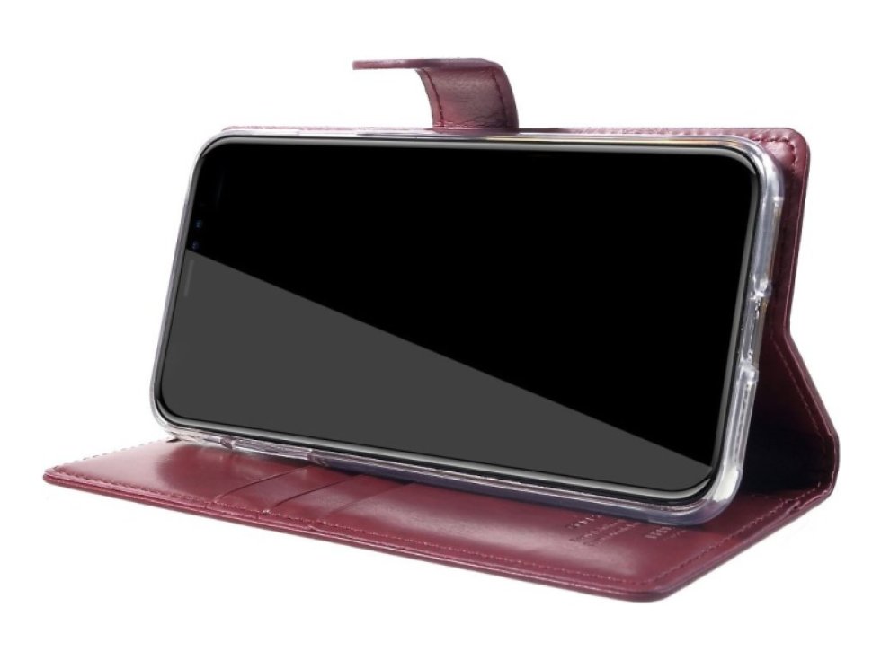 Pouzdro / kryt pro iPhone XS MAX - Mercury, Bluemoon Diary Wine