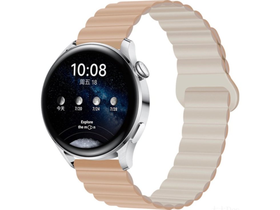 Stylový řemínek s magnetem pro chytré hodinky - Béžový