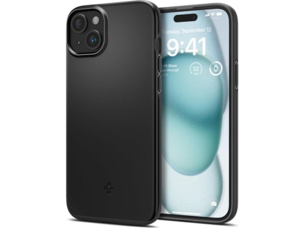 Ochranný kryt na iPhone 15 - Spigen, Thin Fit Black