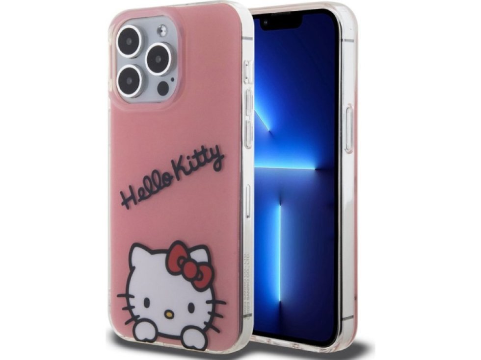 Ochranný kryt na iPhone 13 Pro - Hello Kitty, IML Daydreaming Logo Pink HKHCP13LHKDSP