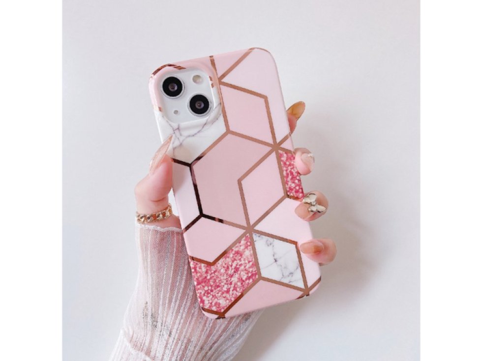 Ochranný kryt pro iPhone 14 PLUS - Geometric Pink