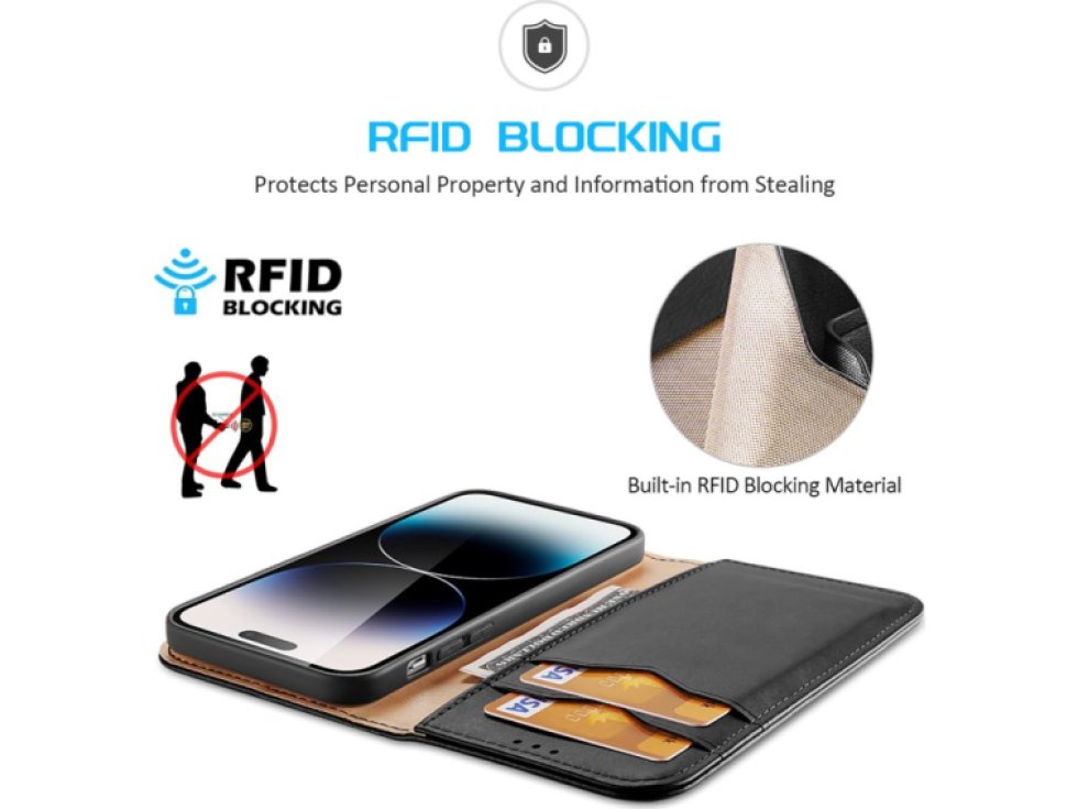 Knížkové pouzdro na iPhone 14 Pro MAX - DuxDucis, Hivo Black