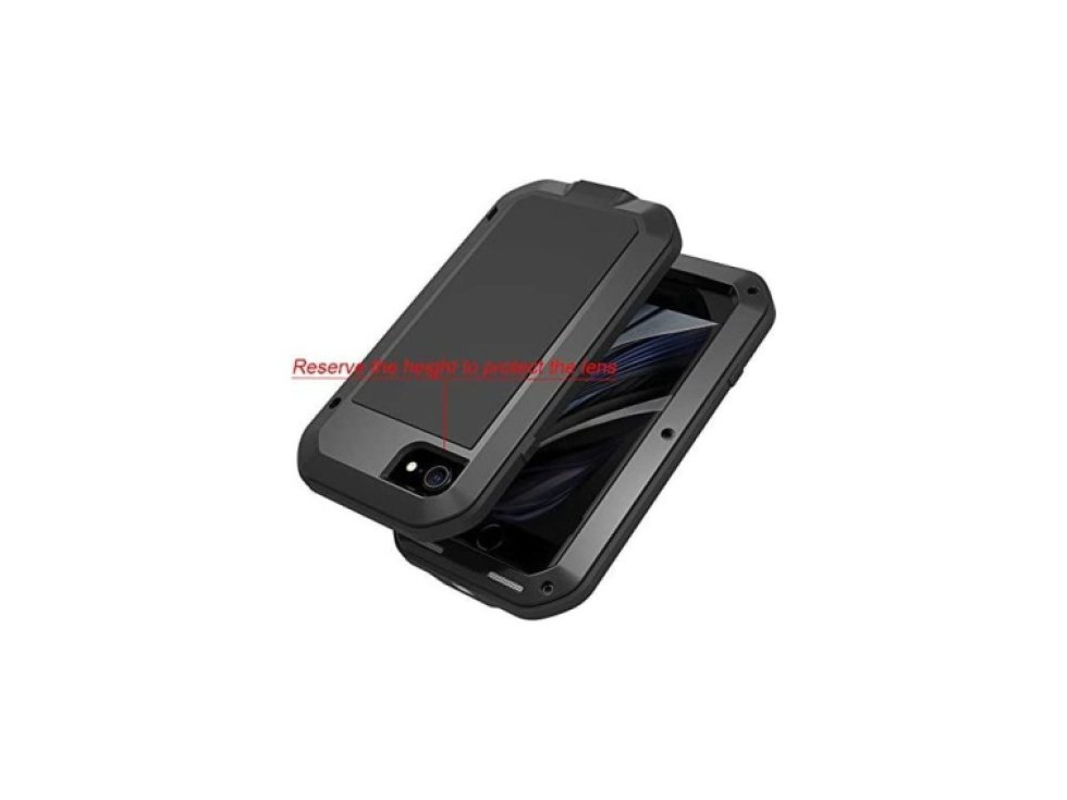 Ochranný kryt pro iPhone 7 / 8 / SE (2020/2022) - LOVE MEI, Powerful Black