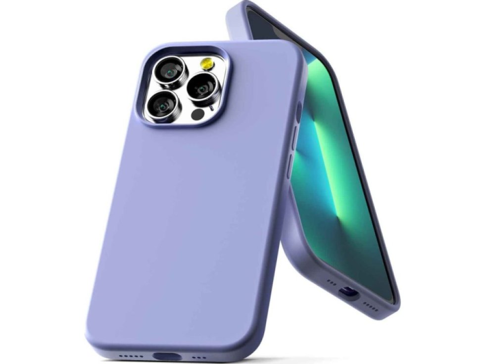 Ochranný kryt pro iPhone 13 Pro - Mercury, Silicone Lavender Gray