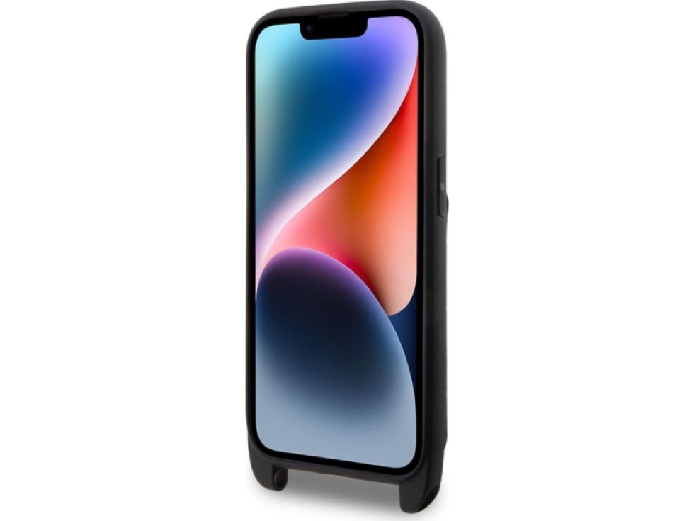 Ochranný kryt pro iPhone 14 Pro MAX - Karl Lagerfeld, Saffiano Crossbody Karl and Choupette NFT Black KLHCP14XCSAKCPMK