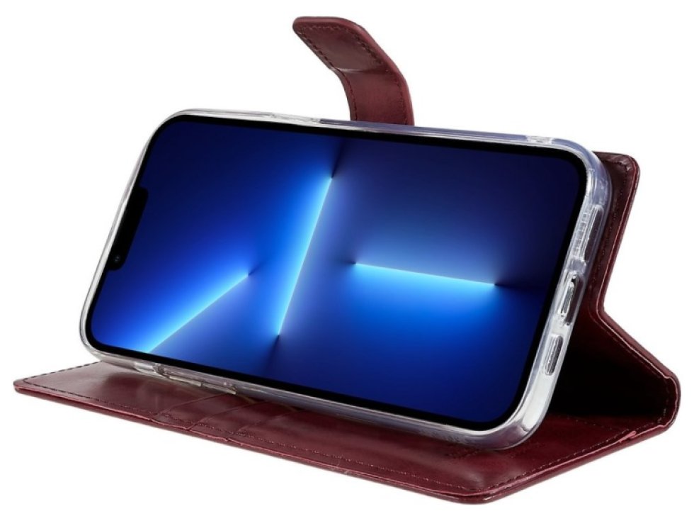 Ochranné pouzdro pro iPhone 14 Pro - Mercury, Bluemoon Diary Wine