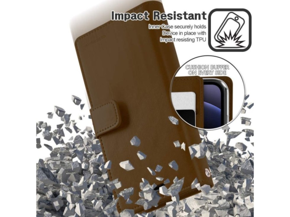 Knížkové pouzdro na iPhone 12 mini - Mercury, Mansoor Diary Brown