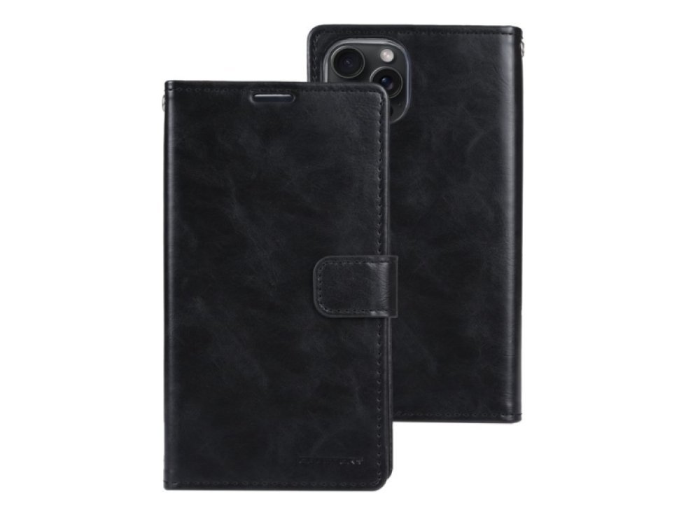 Ochranné pouzdro na iPhone 15 Pro MAX - Mercury, Bluemoon Diary Black