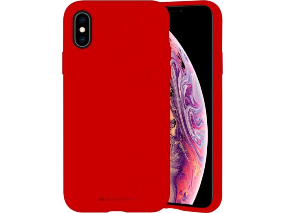 Ochranný kryt pro iPhone XS / X - Mercury, Silicone Red