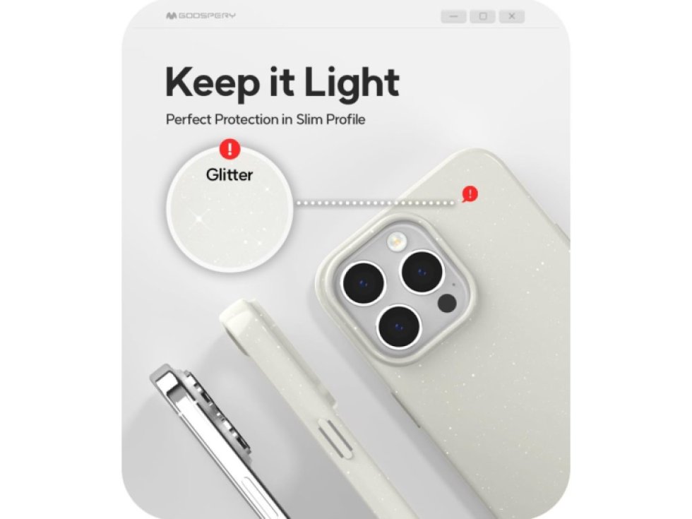 Ochranný kryt na iPhone 15 Pro MAX - Mercury, Jelly White