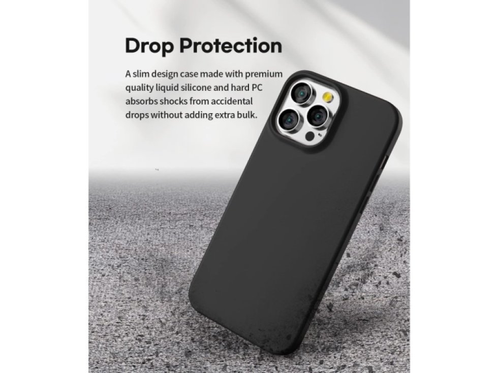 Ochranný kryt pro iPhone 13 Pro MAX - Mercury, Soft Feeling Black