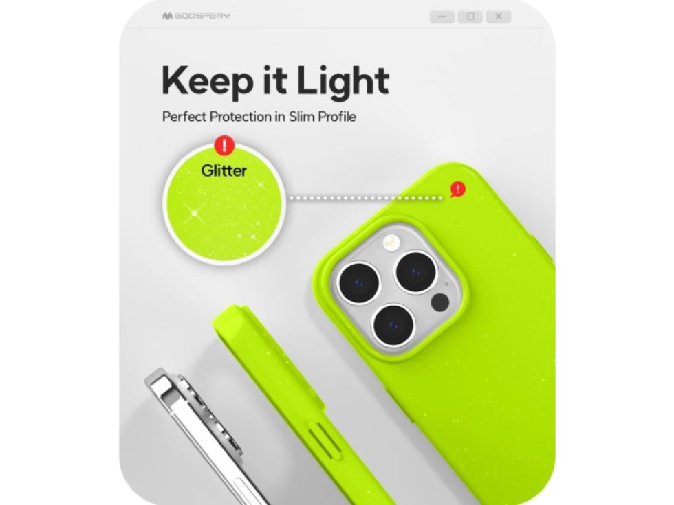 Ochranný kryt na iPhone 15 Pro - Mercury, Jelly Lime