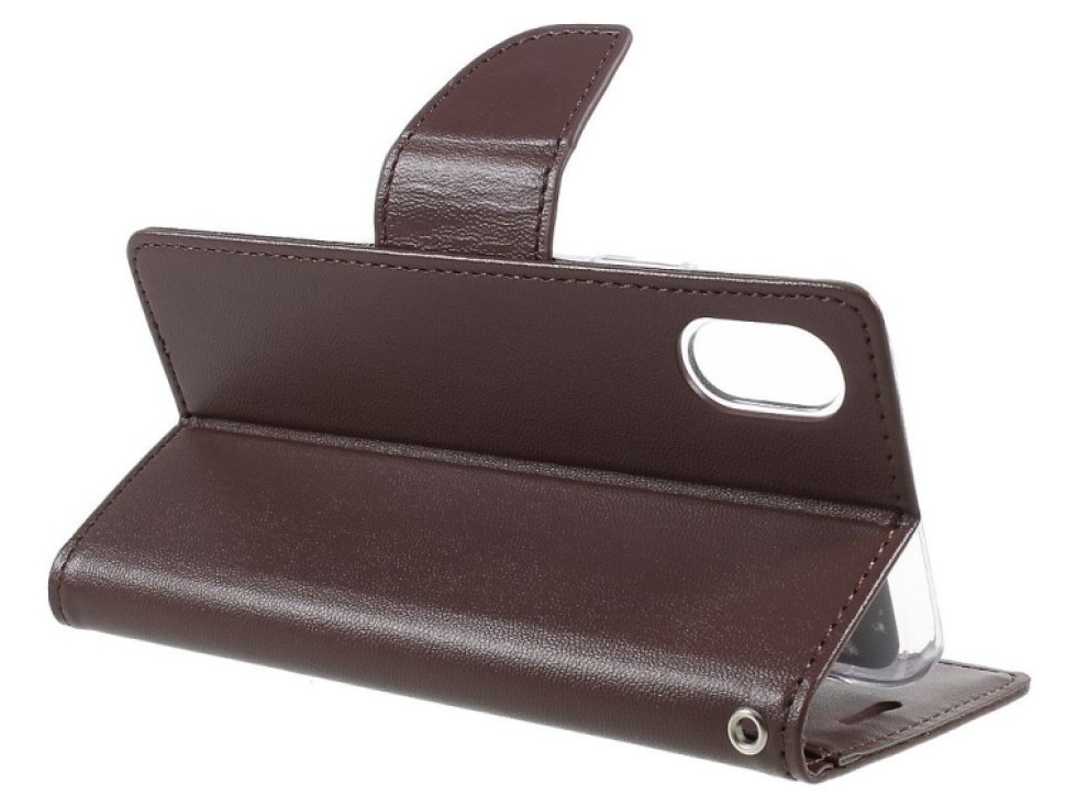 Pouzdro / kryt pro iPhone XS / X - Mercury, Bravo Diary BROWN