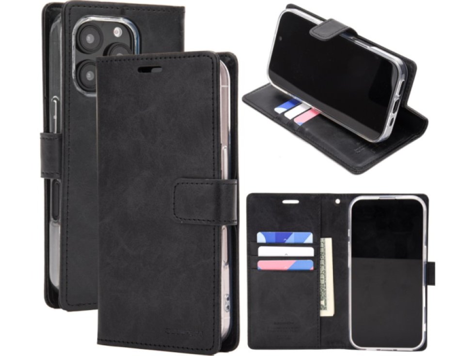 Ochranné pouzdro na iPhone 16 Pro MAX - Mercury, Bluemoon Diary Black