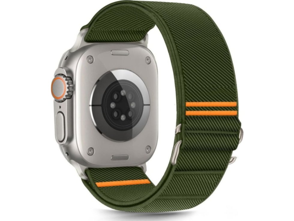 Řemínek na Apple Watch 44mm / 45mm / 46mm / 49mm - Tech-Protect, Nylon Slip Khaki