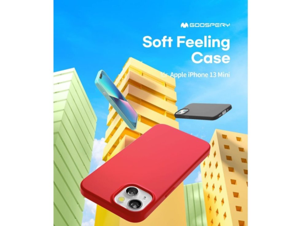 Ochranný kryt pro iPhone 13 mini - Mercury, Soft Feeling Red