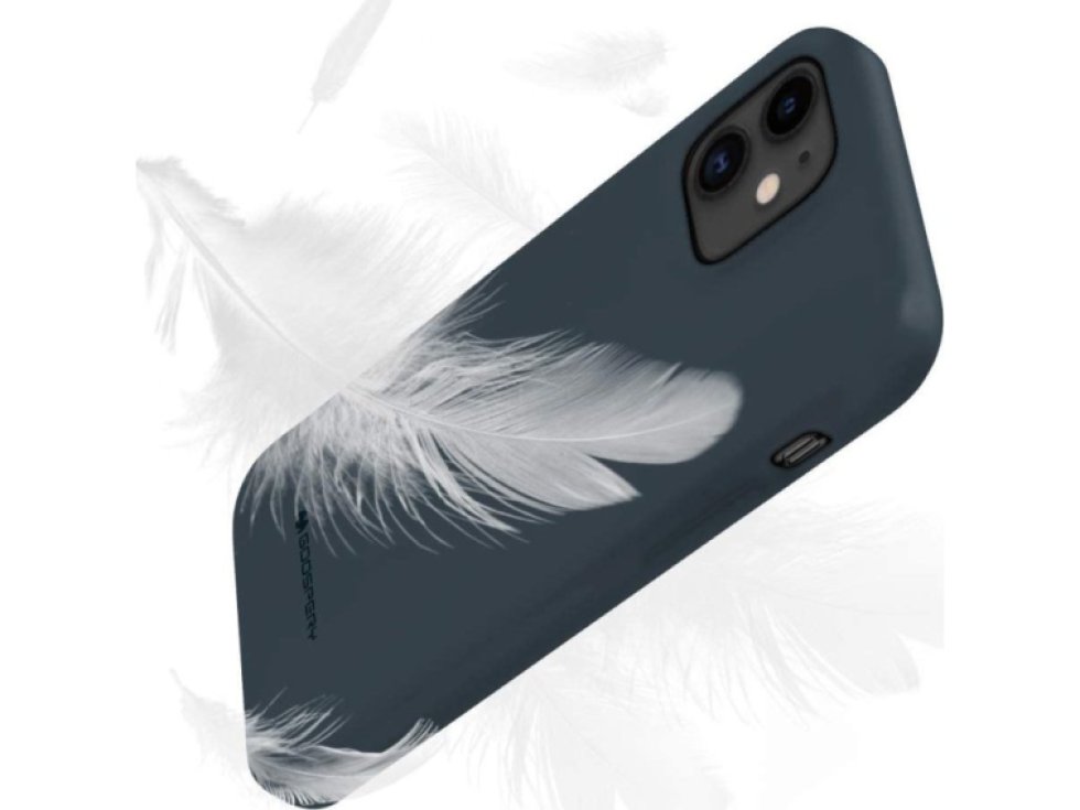 Ochranný kryt pro iPhone 12 / 12 Pro - Mercury, Soft Feeling Midnight Blue