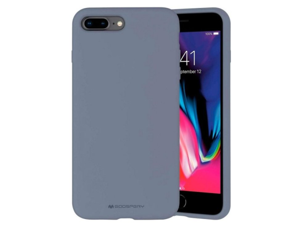 Ochranný kryt pro iPhone 7 PLUS / 8 PLUS - Mercury, Silicone Lavender Gray
