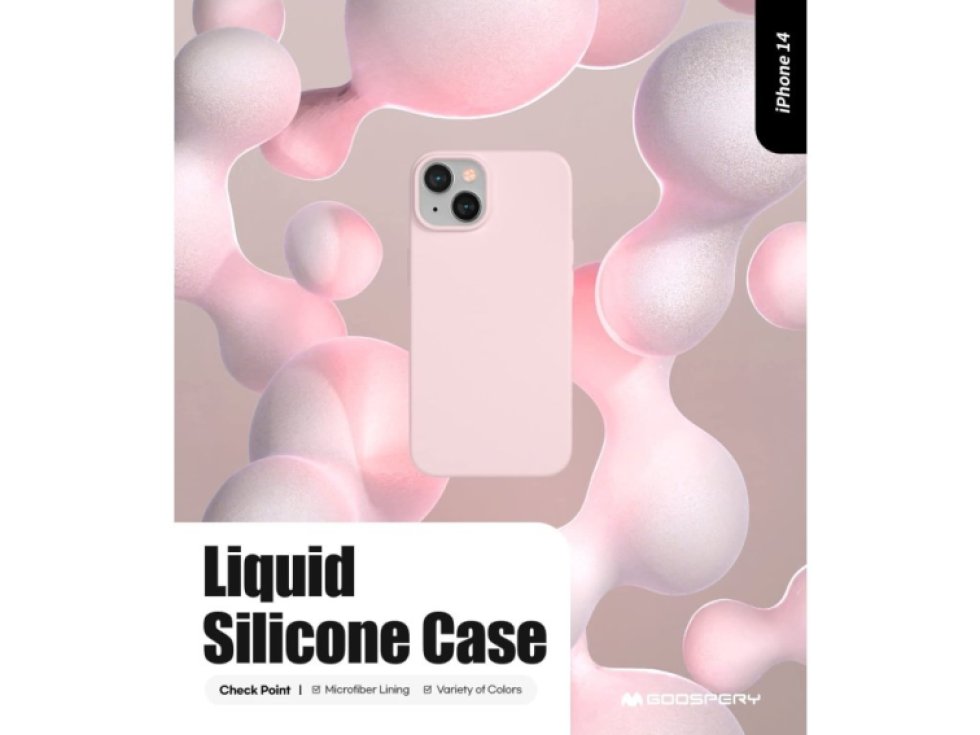 Ochranný kryt pro iPhone 14 - Mercury, Silicone Pink Sand