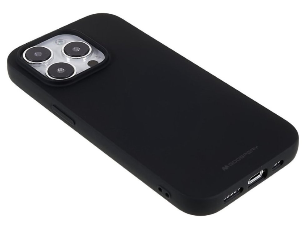 Ochranný kryt pro iPhone 14 Pro - Mercury, Soft Feeling Black