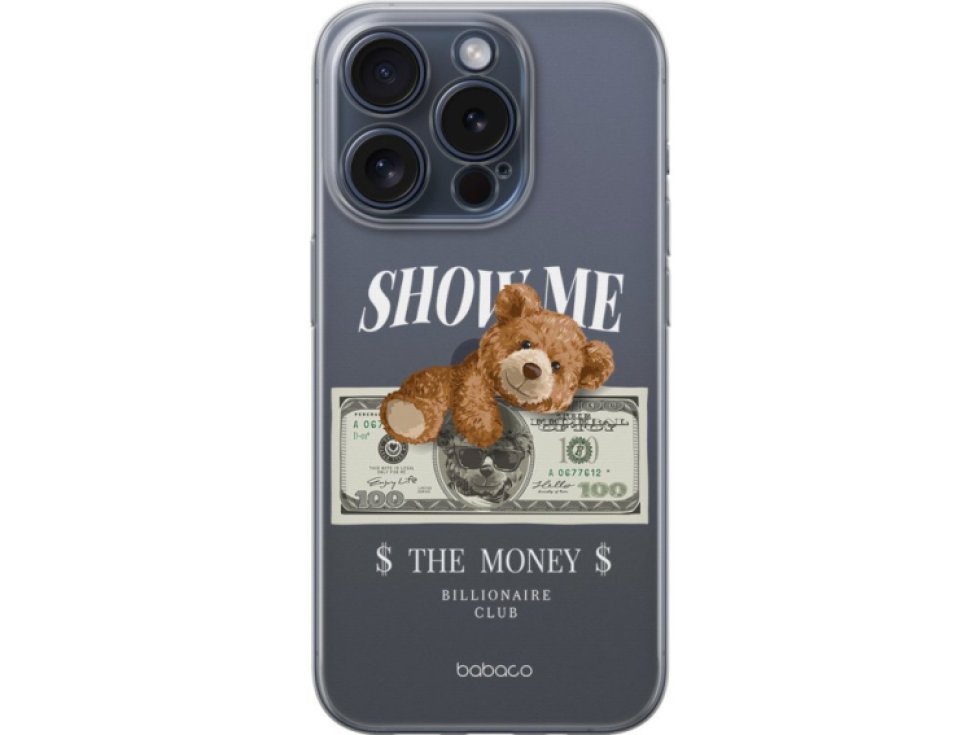 Ochranný kryt na iPhone 15 Pro - Babaco, Teddy Money 002 BPCTEDDY11662