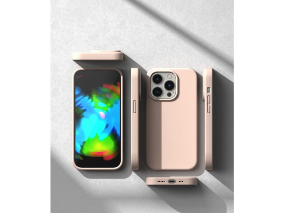 Ochranný kryt pro iPhone 14 Pro MAX - Ringke, Air Silicone Pink Sand