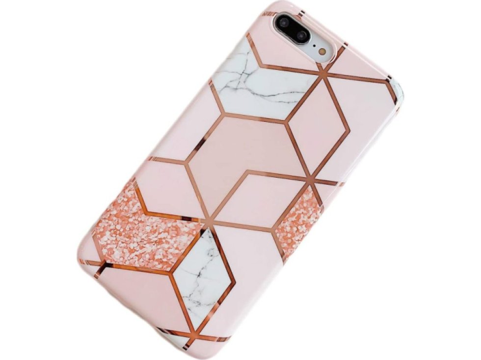 Ochranný kryt pro iPhone 7 PLUS / 8 PLUS - Geometric Pink