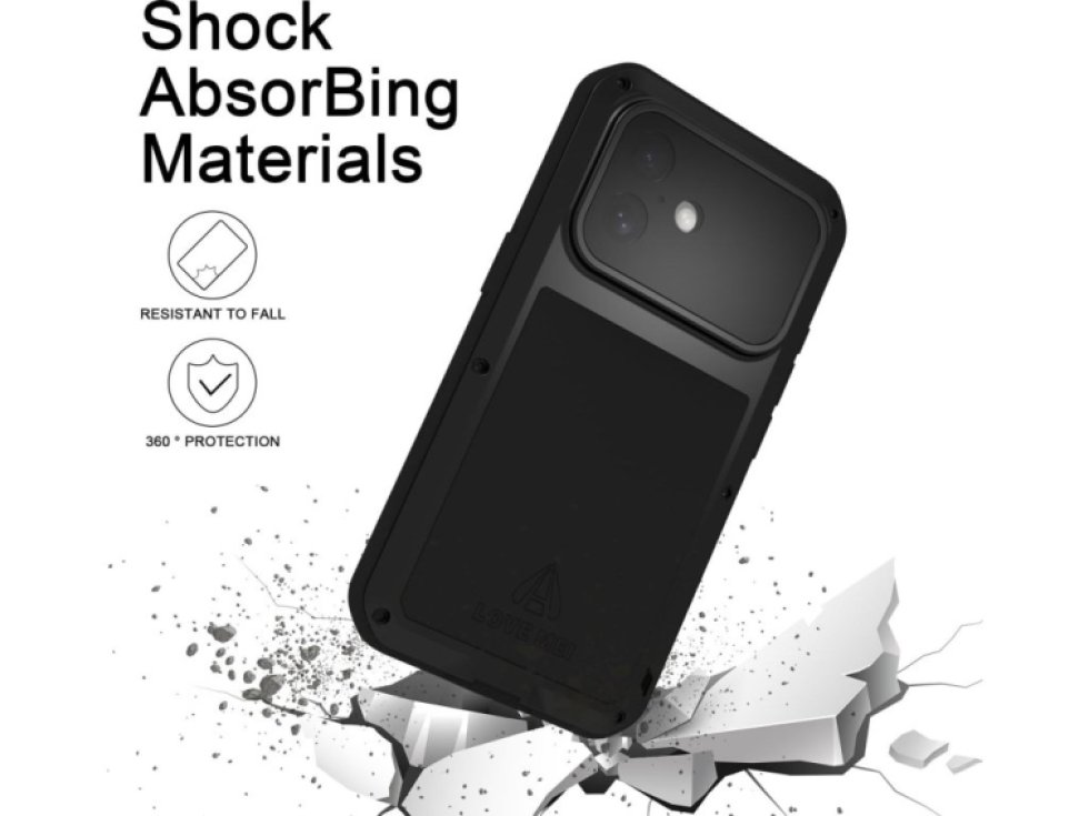 Ochranný kryt na iPhone 16 - LOVE MEI, Powerful Black