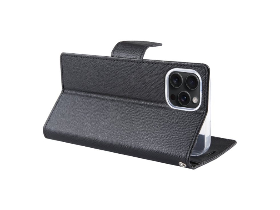 Pouzdro na iPhone 15 Pro MAX - Mercury, Fancy Diary Black/Black