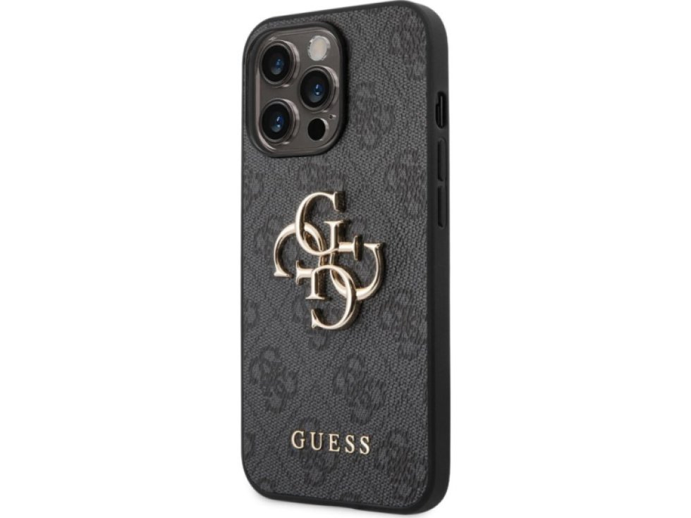 Ochranný kryt pro iPhone 14 Pro - Guess, 4G Logo Back Gray GUHCP14L4GMGGR