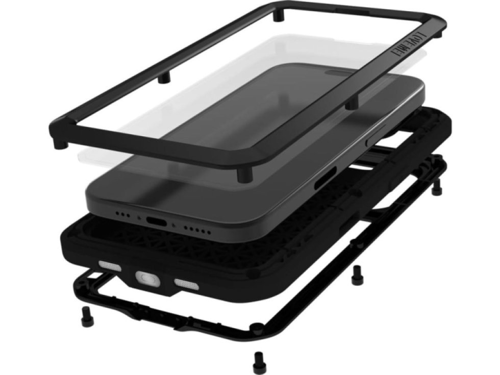 Ochranný kryt na iPhone 16 Pro MAX - LOVE MEI, Powerful Black