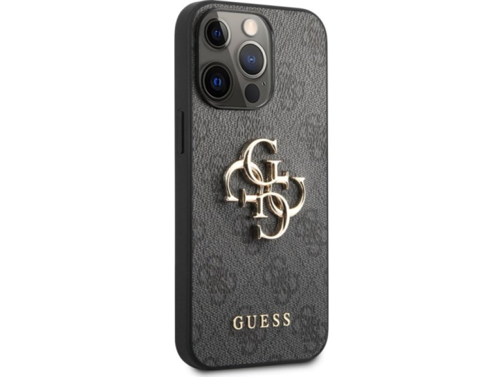 Ochranný kryt pro iPhone 13 Pro MAX - Guess, 4G Logo Back Gray GUHCP13X4GMGGR