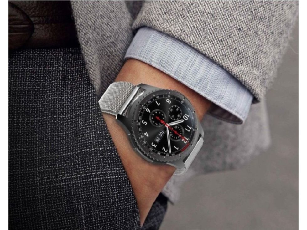 Řemínek pro Samsung Galaxy Watch 45mm - Tech-Protect, Milaneseband Silver