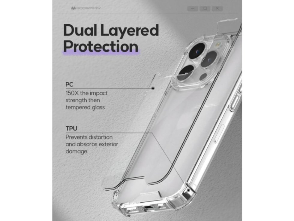 Ochranný kryt na iPhone 15 Pro - Mercury, SuperProtect Transparent