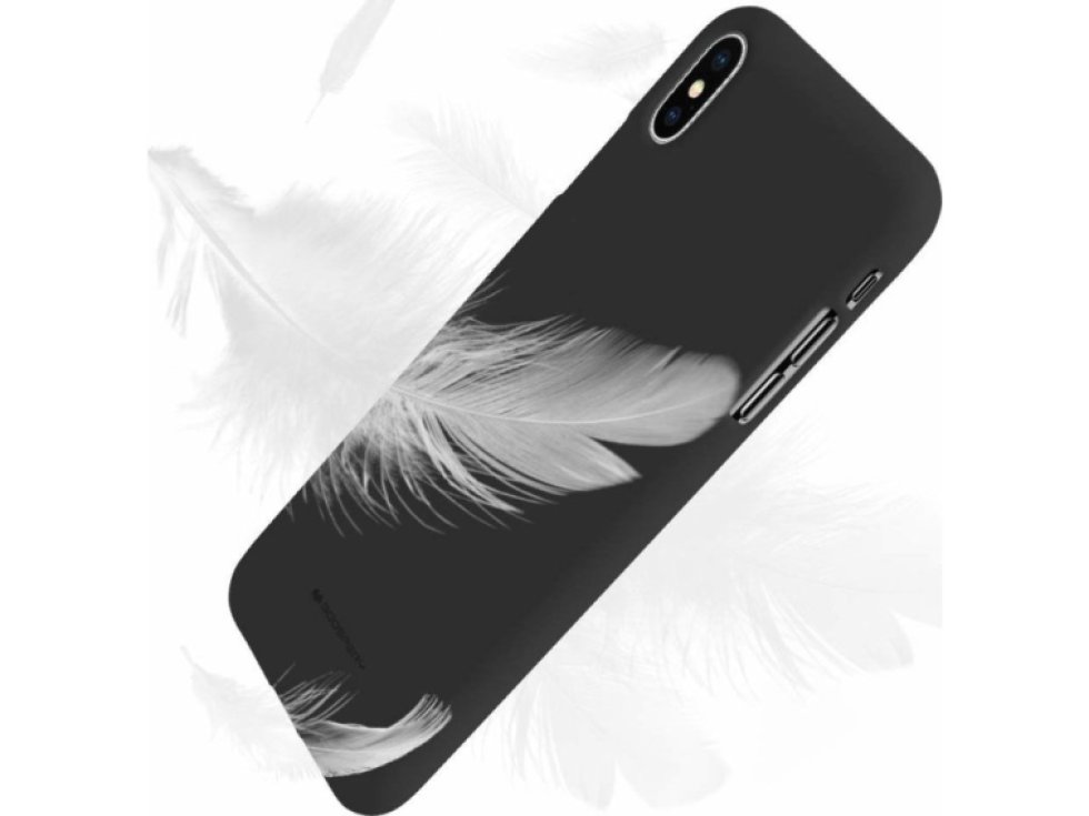 Ochranný kryt pro iPhone XS MAX - Mercury, Soft Feeling Black