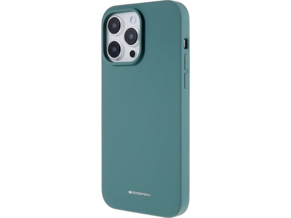Ochranný kryt na iPhone 15 Pro - Mercury, Silicone Green