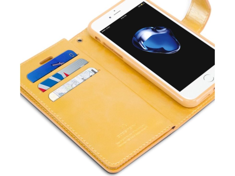 Pouzdro / kryt pro iPhone 7 / 8 / SE (2020/2022) - Mercury, Mansoor Diary Gold