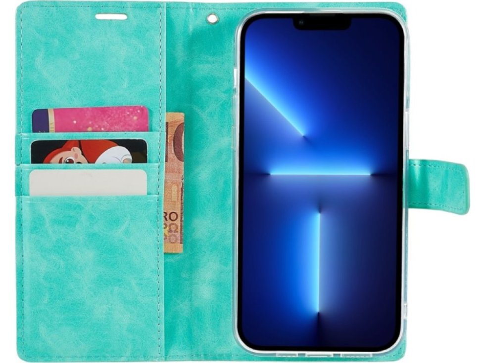 Ochranné pouzdro pro iPhone 14 Pro - Mercury, Bluemoon Diary Mint