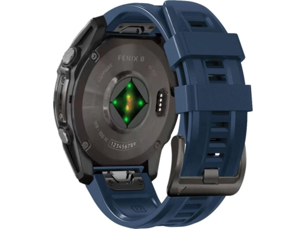 Řemínek pro Garmin Fenix 5X / 5X PLUS / 6X / 6X PRO / 7X / 8 (51mm) - Tech-Protect, Silicone Navy Blue