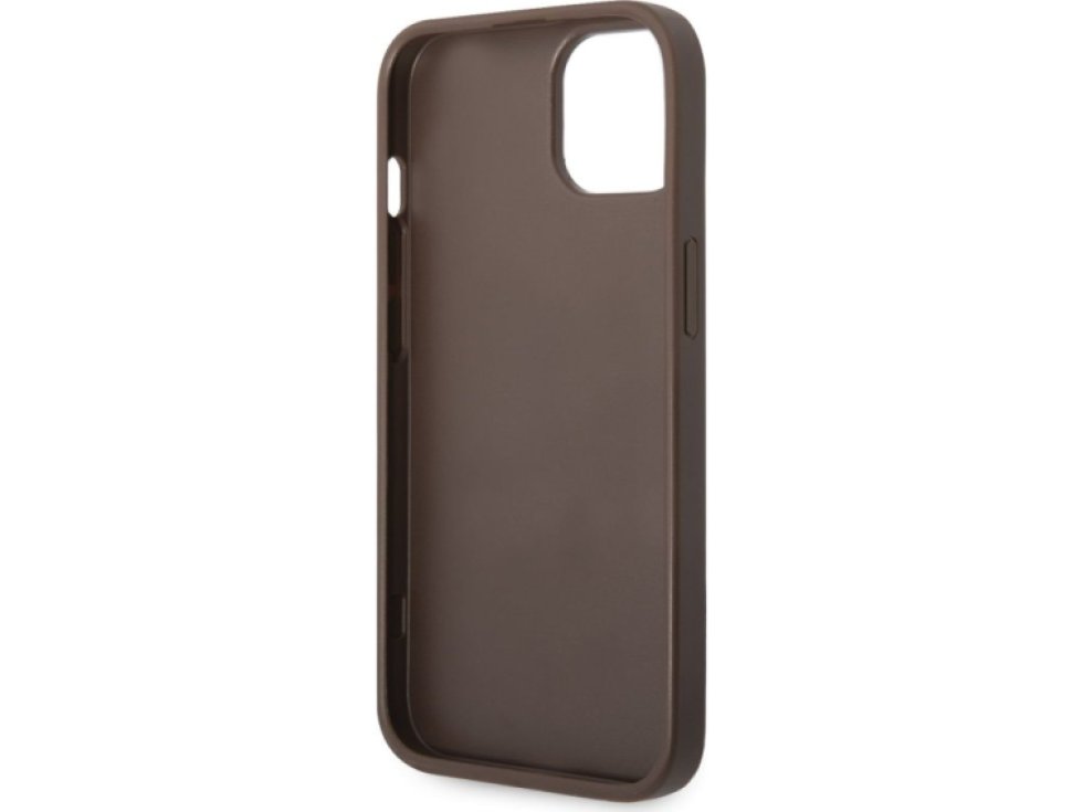 Ochranný kryt pro iPhone 14 - Guess, 4G Stripe Back Brown GUHCP14SG4GLBR