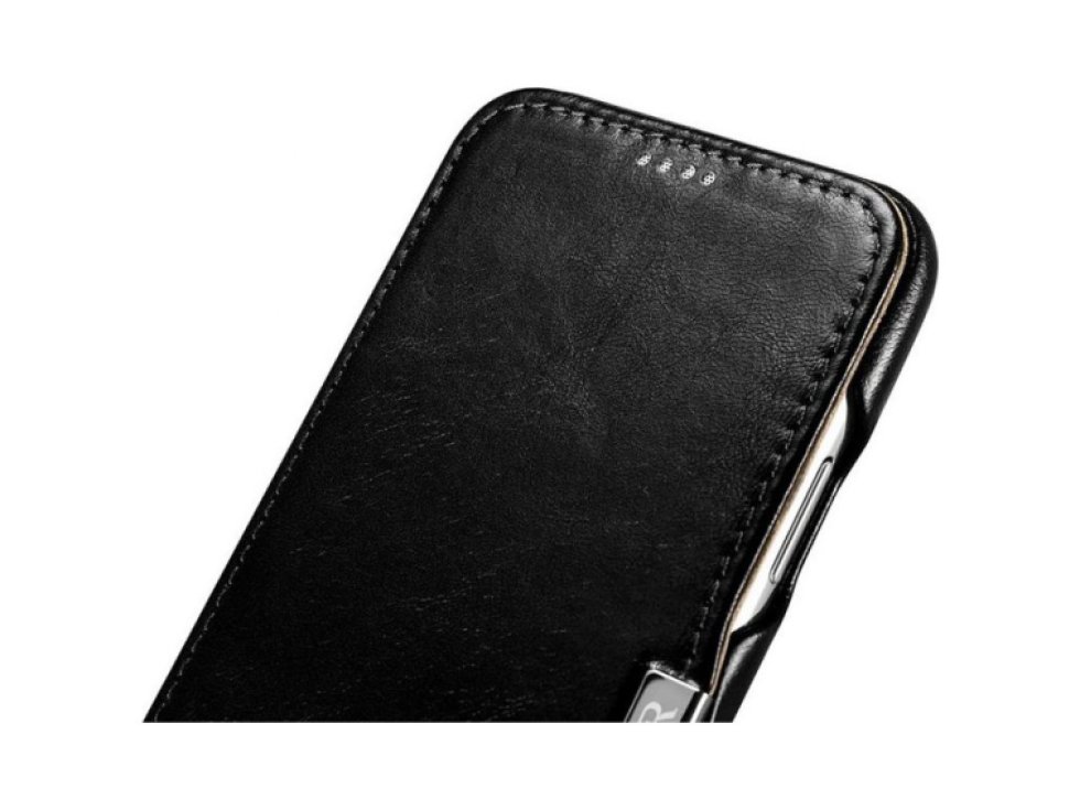 Knížkové pouzdro pro iPhone XS / X - iCarer, Vintage Black 01.15.RIX15-BK