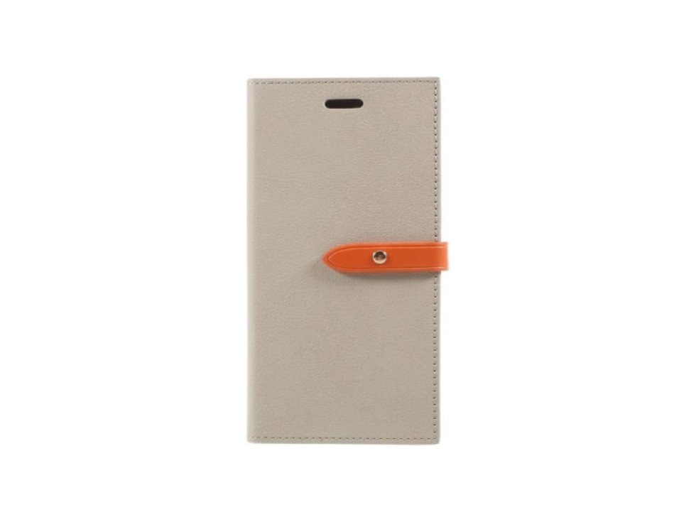 Pouzdro / kryt pro iPhone XS / X - Mercury, Romance Diary GREY/ORANGE
