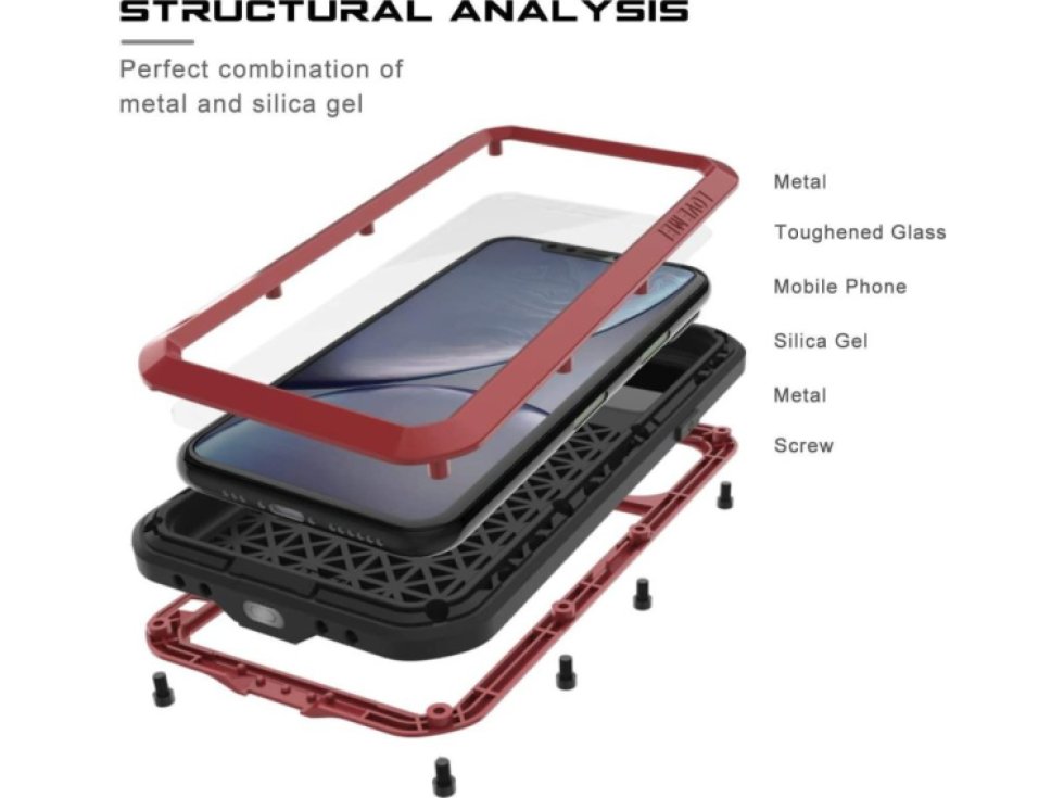 Ochranný kryt na iPhone 11 Pro - LOVE MEI, Powerful Red