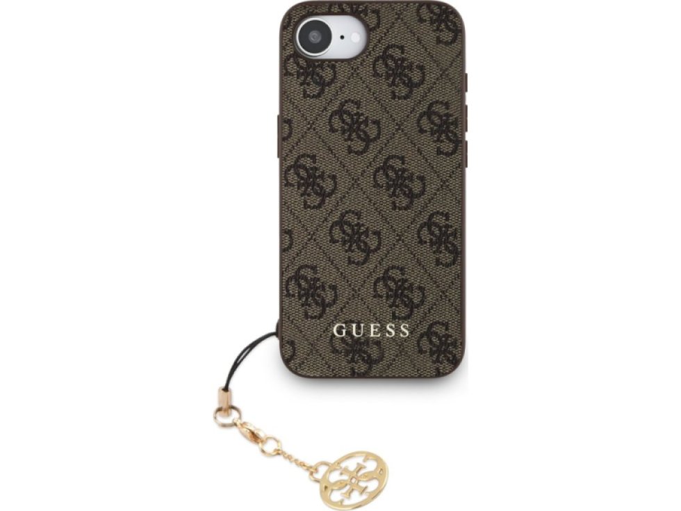 Ochranný kryt na iPhone 16e - Guess, 4G Charm Brown GUHCPSE4GF4GCW