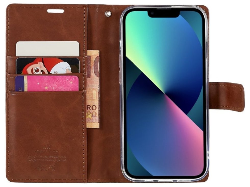 Ochranné pouzdro pro iPhone 14 PLUS - Mercury, Bluemoon Diary Brown