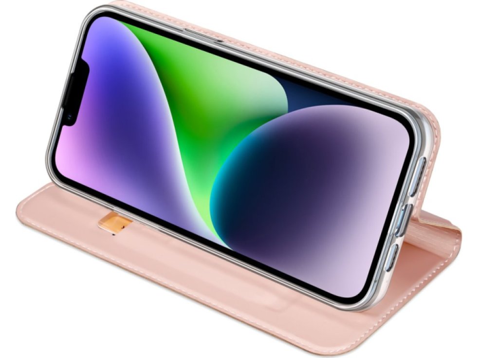 Knížkové pouzdro na iPhone 15 PLUS - DuxDucis, SkinPro Rose