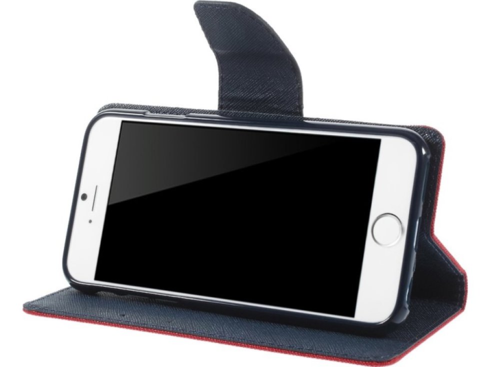 Pouzdro / kryt pro Apple iPhone 6 / 6S - Mercury, Fancy Diary Red/Navy