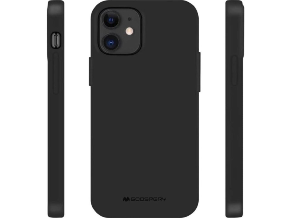 Ochranný kryt pro iPhone 12 mini - Mercury, Soft Feeling Black